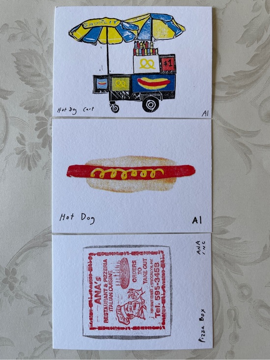 ANASTASIA INCIARDI Other - Anastasia Inciardi Pizza Box, Hot Dog Cart & Hot Dog Mini Prints